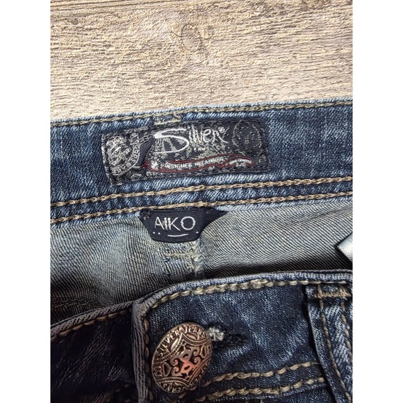 Silver Jeans Aiko Mid Boot Embroidered 29x33 CA00508 - Picture 4 of 16